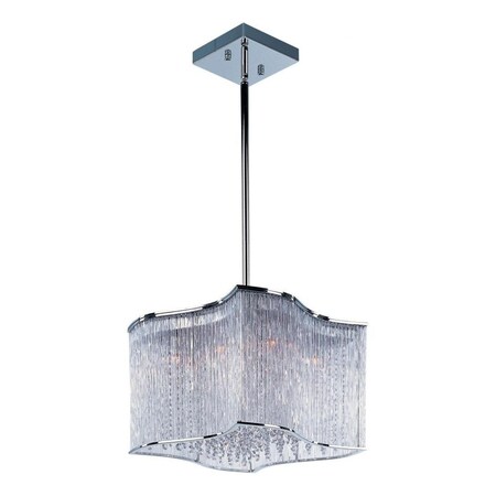 Maxim Twelve Light Polished Chrome Clear Glass Down Pendant 39704CLPC